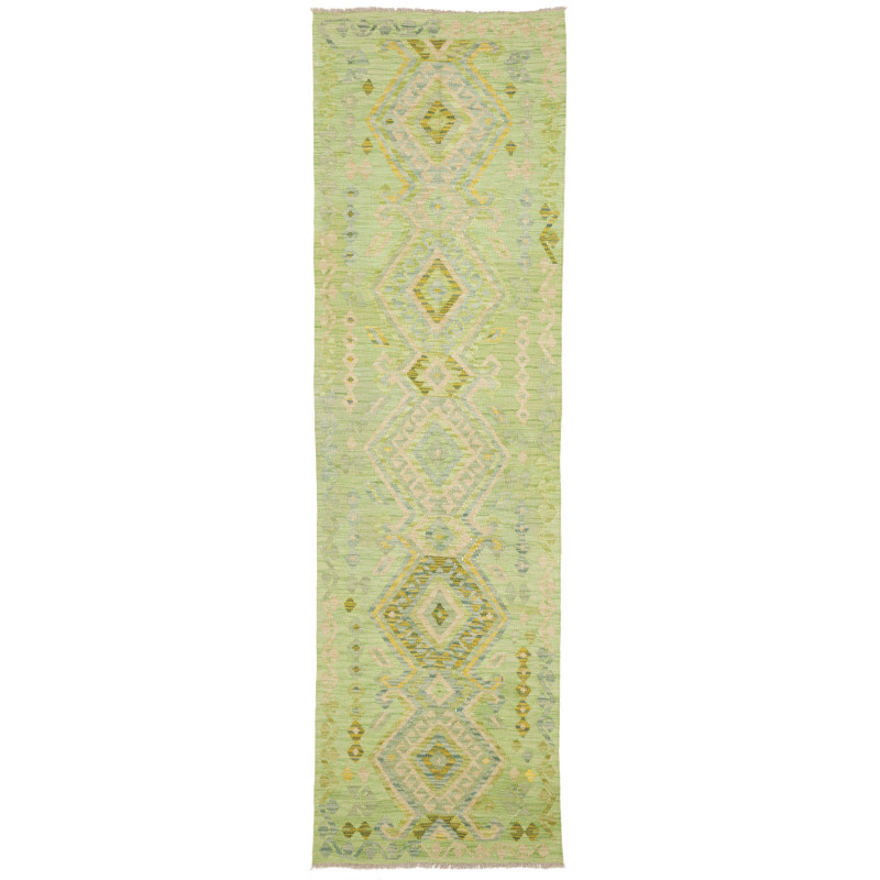 Rug Kilim Afghanistan 85x291 Pistachio Green Li