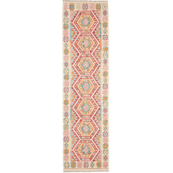 Rug Kilim Afghanistan 77x283 Ivory Terracotta
