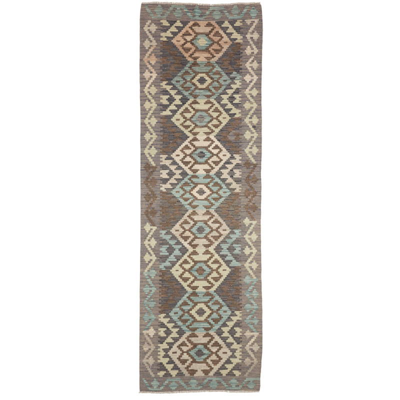 Rug Kilim Afghanistan 85x288 Grey Teal