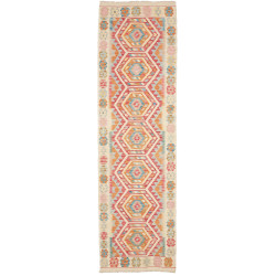 Rug Kilim Afghanistan 80x282 Cream Terracotta