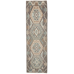 Rug Kilim Afghanistan 86x290 Taupe Blue-green
