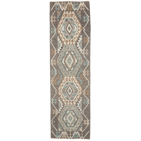 Rug Kilim Afghanistan 86x290 Taupe Blue-green