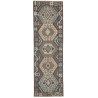 Rug Kilim Afghanistan 85x286 Charcoal Grey Teal