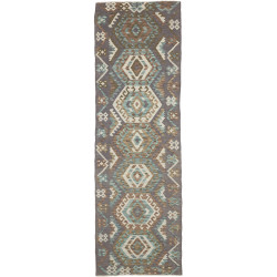 Rug Kilim Afghanistan 90x293 Grey Brown