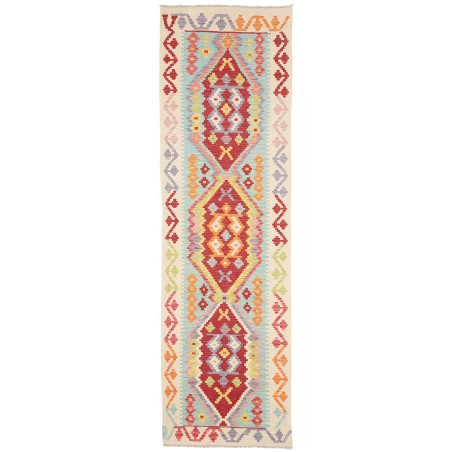 Rug Kilim Afghanistan 81x287 Cream Red