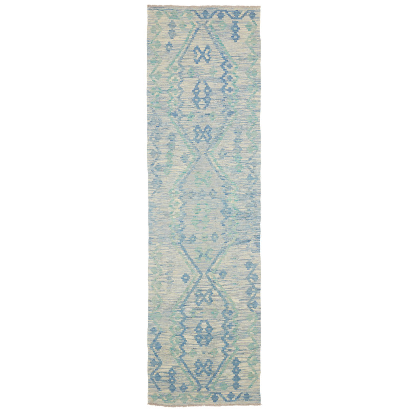 Rug Kilim Afghanistan 86x301 Light Blue Blue