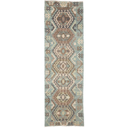 Rug Kilim Afghanistan 86x285 Muted Teal Brown