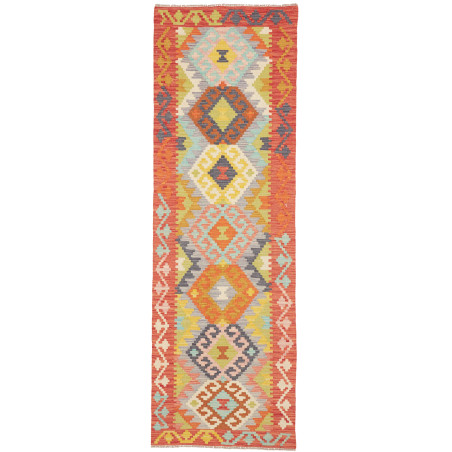 Rug Kilim Afghanistan 78x243 Coral Red Orange