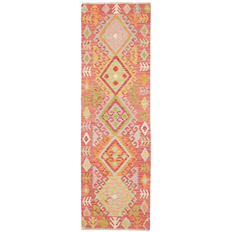 Rug Kilim Afghanistan 71x243 Terracotta Red Gre