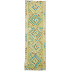 Rug Kilim Afghanistan 87x287 Beige Green
