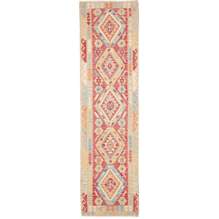 Rug Kilim Afghanistan 78x282 Red Blue