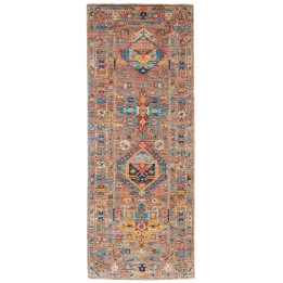 Hand Made Rug Floralia Pakistan 75x204 Brown Bl