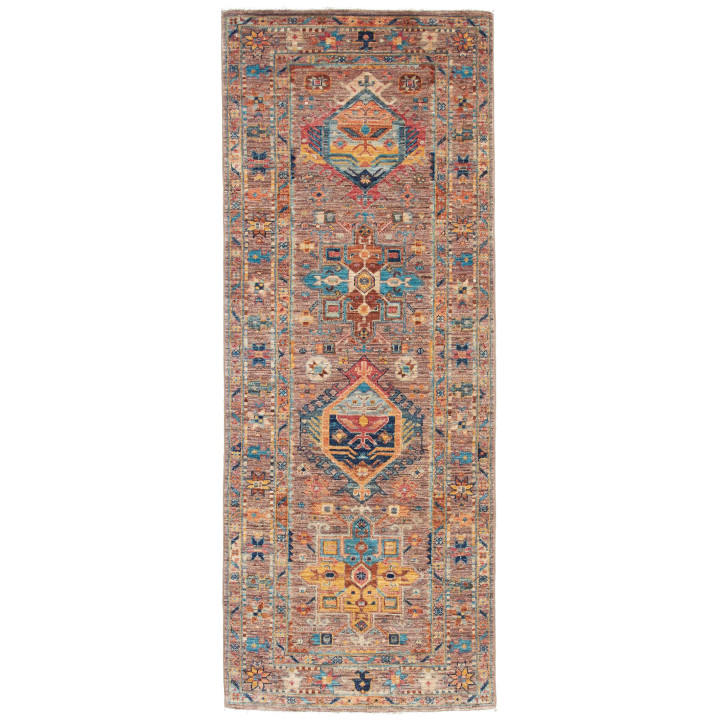 Hand Made Rug Floralia Pakistan 75x204 Brown Bl