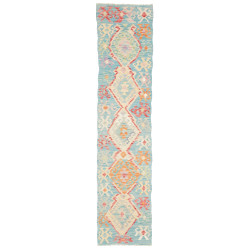 Rug Kilim Afghanistan 53x241 Blue Turquoise