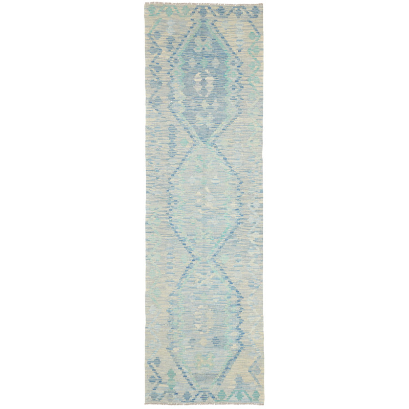 Rug Kilim Afghanistan 87x296 Light Blue Aquamar