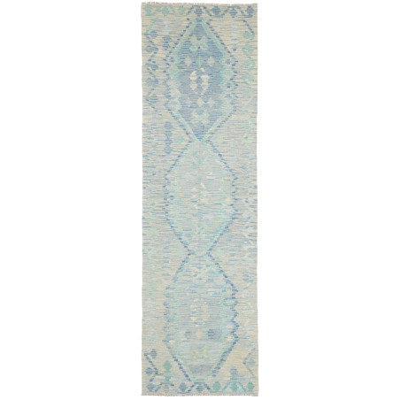 Rug Kilim Afghanistan 87x296 Light Blue Aquamar