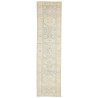 Rug Kazak Afghanistan 88x352 Pale Sky Blue Crea