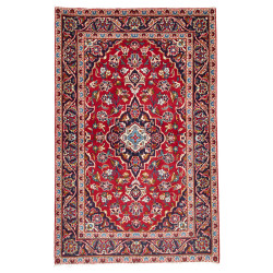 Rug Kashan Fine Persia 100x156 Red Dark Blue