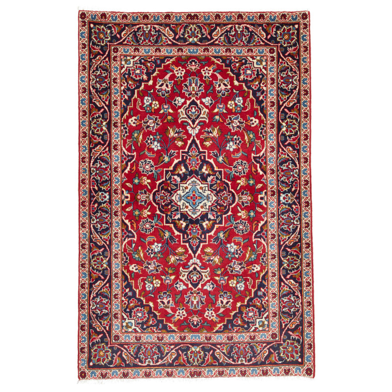 Rug Kashan Fine Persia 100x156 Red Dark Blue