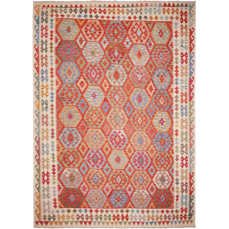 Kilim 253x351 Cm Kilim Afghanistan, Hand-carded Wool, Cotton