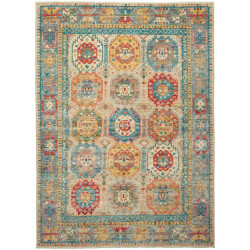 Rug Tribal Pakistan 150x206 Beige Blue Red Yell