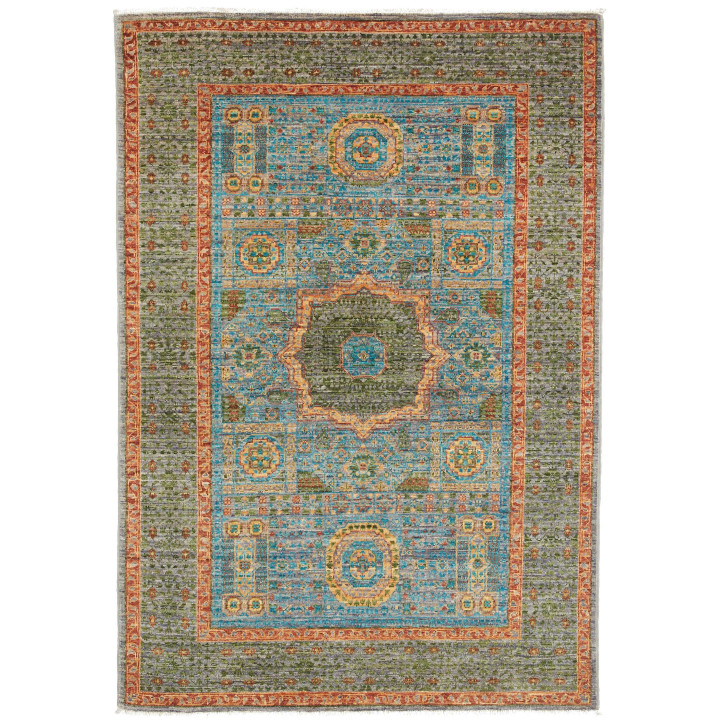 Hand Made Rug Kairo Pakistan 100x146 Sky Blue S