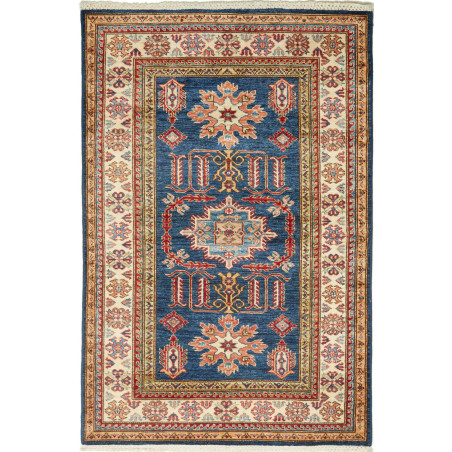 Rug Kazak Fine Pakistan 102x156 Blue Terracotta