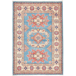 Hand Made Rug Kazak Afghanistan 84x122 Light Bl