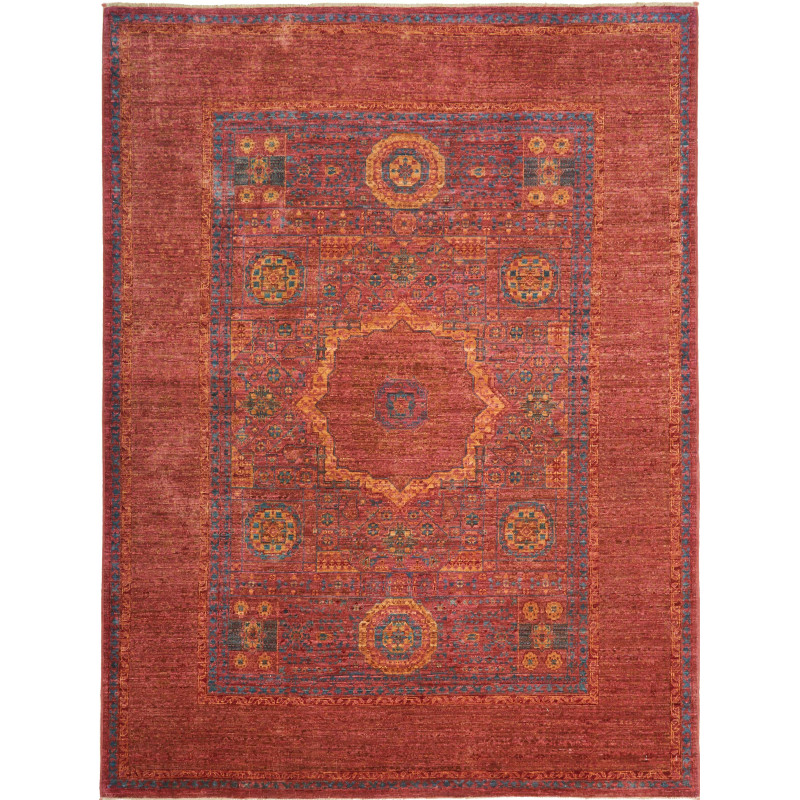 Rug Mamlouk Pakistan 151x201 Brick Red Royal Bl