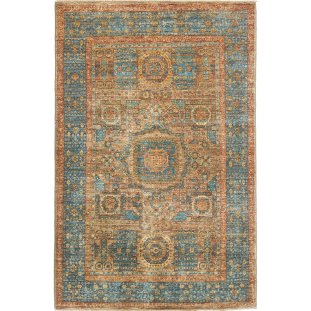 Rug Mamlouk Pakistan 99x153 Petrol Blue Rust Go