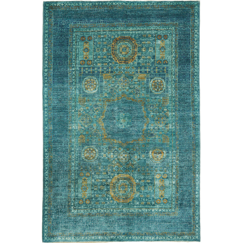Rug Mamlouk Pakistan 120x186 Petrol Blue Turquo