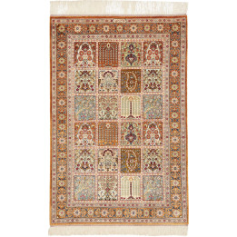 Hand Made Rug Ghom Silk Persia 80x120 Terracott