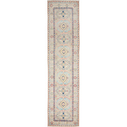 Rug Kazak Afghanistan 71x318 Beige Light Blue N
