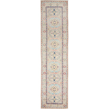 Rug Kazak Afghanistan 71x318 Beige Light Blue N