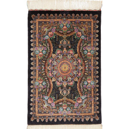 Tappeto Originale Ghom Seta Persia 60x90 Nero R