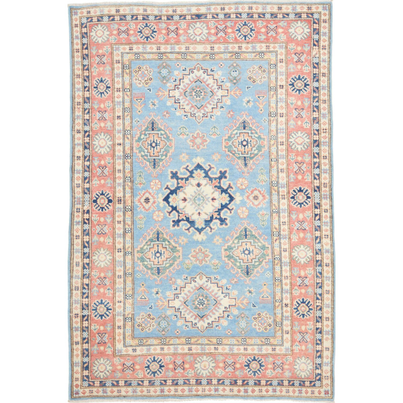 Rug Kazak Afghanistan 119x179 Light Blue Coral