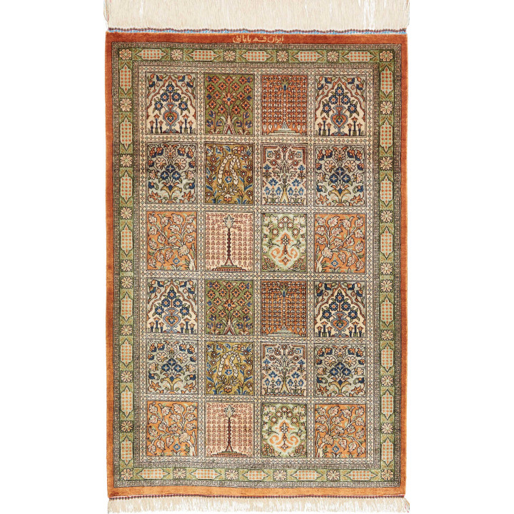 Tappeto Originale Ghom Seta Persia 60x90 Ruggin