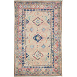 Rug Kazak Afghanistan 116x186 Beige Blue Coral