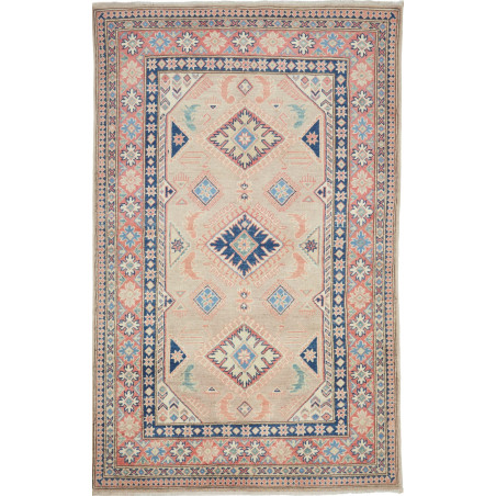 Rug Kazak Afghanistan 116x186 Beige Blue Coral