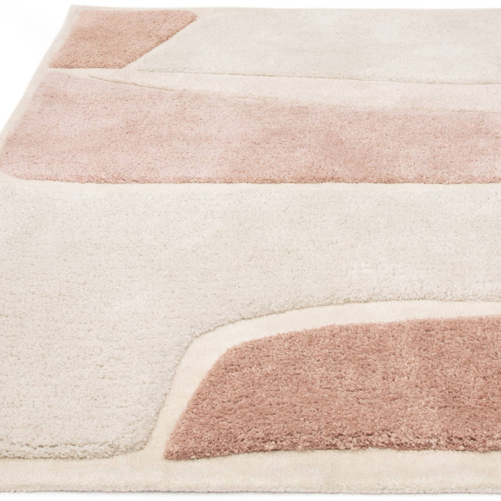 Rug Horizon abstract beige dusty pink and terrac