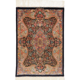 Tappeto Originale Ghom Seta Persia 60x87 Nero R
