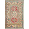 Rug Kazak Afghanistan 81x126 Grey Red Cream Blu
