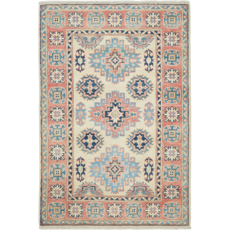 Rug Kazak Afghanistan 87x131 Cream Light Blue T