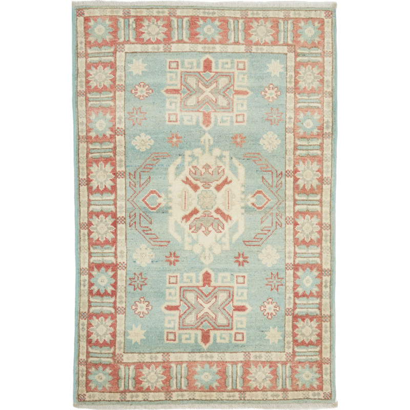 Rug Kazak Afghanistan 81x124 Light Aqua Blue Te