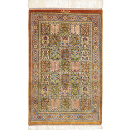 Tappeto Originale Ghom Seta Persia 58x92 Ruggin