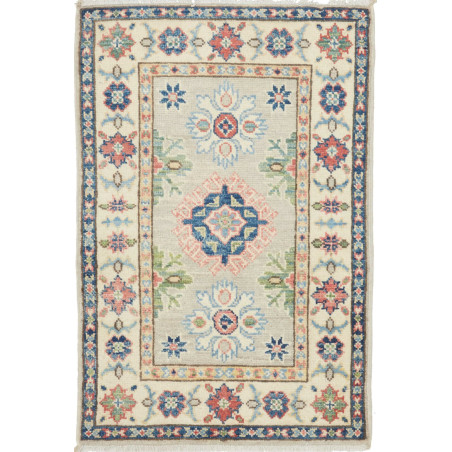 Rug Kazak Afghanistan 61x90 Light Grey Cream Co