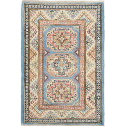 Rug Kazak Afghanistan 61x89 Sky Blue Cream Beig