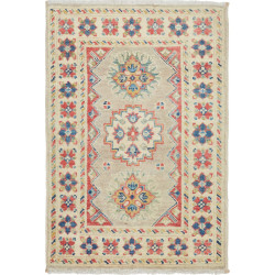 Rug Kazak Afghanistan 61x96 Beige Red Blue Yell