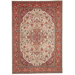 Hand Made Rug Tabriz Persia 202x298 Red Ivory