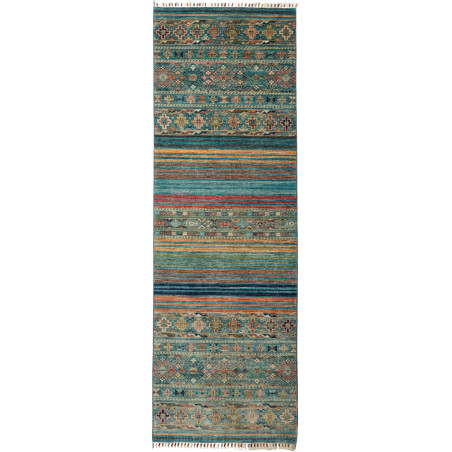 Rug Rubin Pakistan 79x237 Teal Green Aquamarine